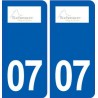 07 Rochemaure logo ville autocollant plaque stickers