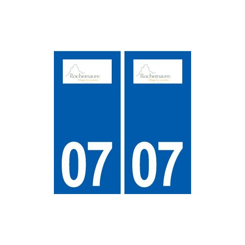 07 Rochemaure logo ville autocollant plaque stickers