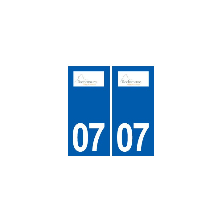 07 Rochemaure logo ville autocollant plaque stickers