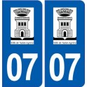 07 Saint-Agrève logo ville autocollant plaque stickers