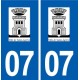 07 Saint-Agrève logo ville autocollant plaque stickers
