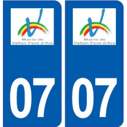 07 Vallon-Pont-d'Arc logo ville autocollant plaque stickers