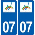 07 Vallon-Pont-d'Arc logo ville autocollant plaque stickers
