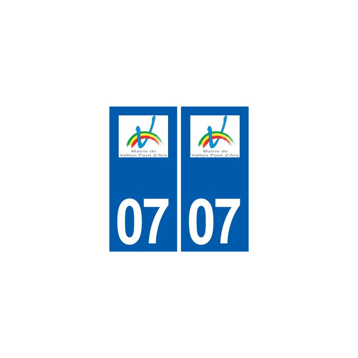 07 Vallon-Pont-d'Arc logo ville autocollant plaque stickers