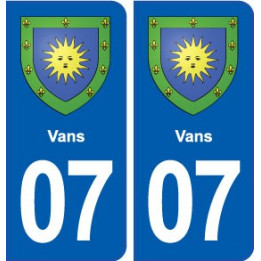 07 Vans blason ville autocollant plaque stickers