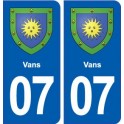 07 Vans blason ville autocollant plaque stickers