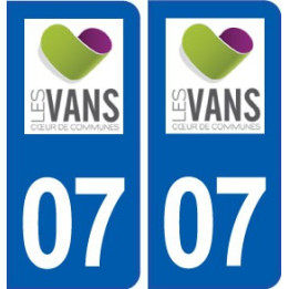 07 Vans logo ville autocollant plaque stickers