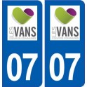 07 Vans logo ville autocollant plaque stickers