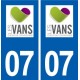 07 Vans logo ville autocollant plaque stickers