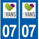 07 Vans logo de la ciudad de etiqueta, placa de la etiqueta engomada