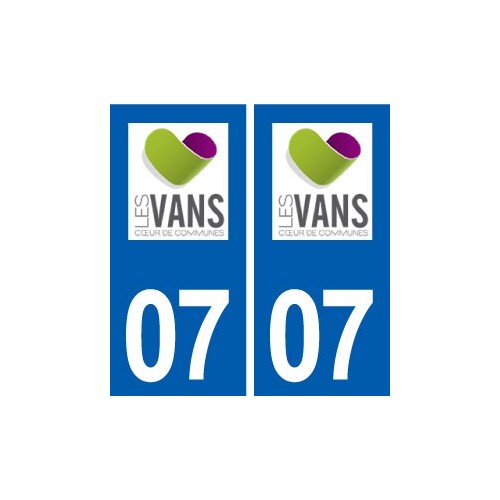 07 Vans logo ville autocollant plaque stickers