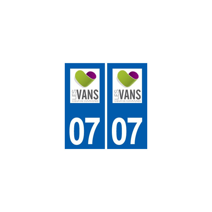 07 Vans logo ville autocollant plaque stickers