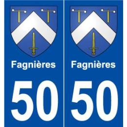 50 Fagnières blason autocollant plaque stickers ville