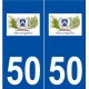 50 Fagnières logo autocollant plaque stickers ville