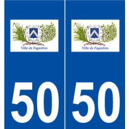 50 Fagnières logo autocollant plaque stickers ville
