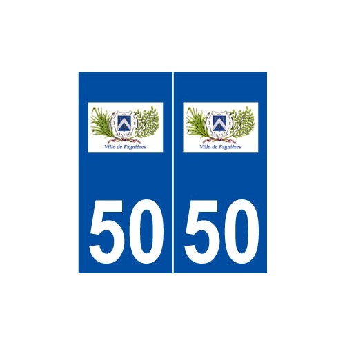 50 Fagnières logo autocollant plaque stickers ville