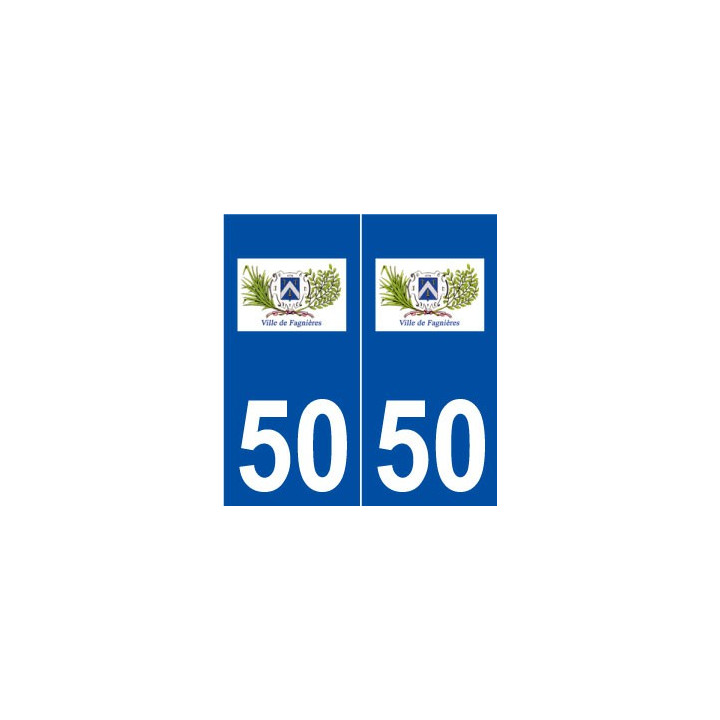 50 Fagnières logo autocollant plaque stickers ville