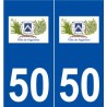 50 Fagnières logo autocollant plaque stickers ville