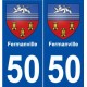 50 Fermanville blason autocollant plaque stickers ville