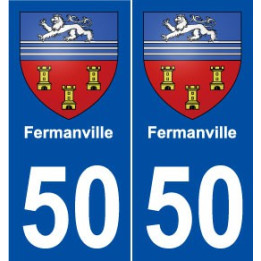 50 Fermanville blason autocollant plaque stickers ville