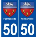 50 Fermanville blason autocollant plaque stickers ville