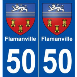 50 Flamanville blason autocollant plaque stickers ville