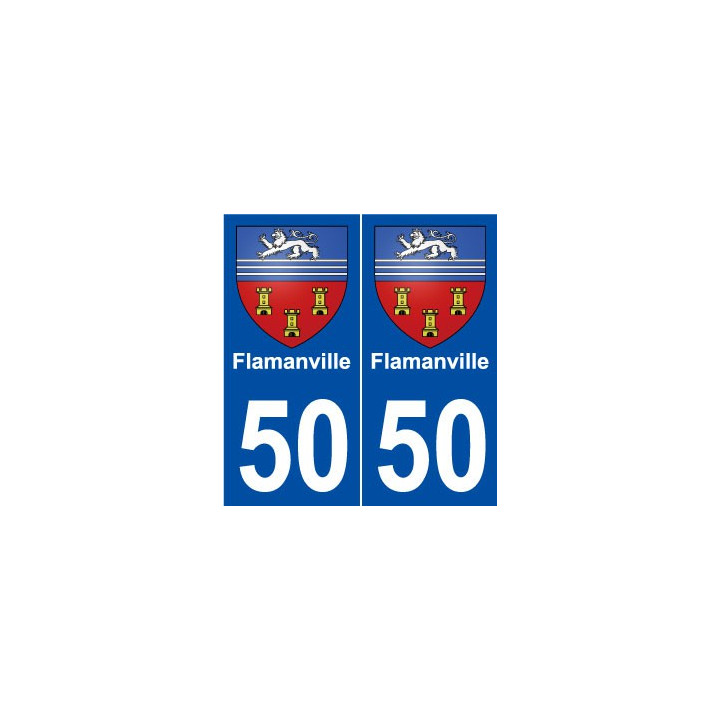 50 Flamanville blason autocollant plaque stickers ville