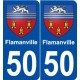 50 Flamanville blason autocollant plaque stickers ville