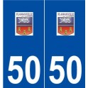 50 Flamanville logo autocollant plaque stickers ville