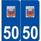 50 Flamanville logo autocollant plaque stickers ville