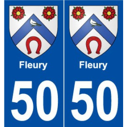 50 Fleury blason autocollant plaque stickers ville