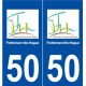 50 Flottemanville-Hague logo autocollant plaque stickers ville