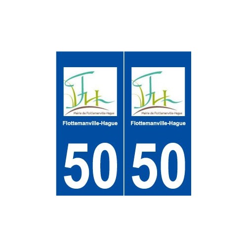 50 Flottemanville-Hague logo autocollant plaque stickers ville