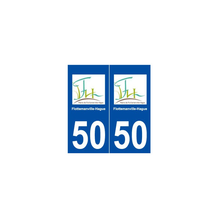 50 Flottemanville-Hague logo autocollant plaque stickers ville