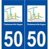 50 Flottemanville-Hague logo autocollant plaque stickers ville