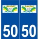 50 Gavray logo autocollant plaque stickers ville