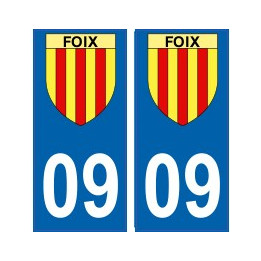 09 Foix blason ville ariège autocollant plaque