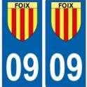 09 Foix blason ville ariège autocollant plaque