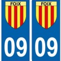 09 Foix blason ville ariège autocollant plaque