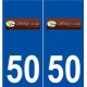 50 Gréville-Hague logo autocollant plaque stickers ville