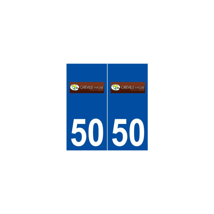 50 Gréville-Hague logo autocollant plaque stickers ville