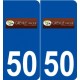 50 Gréville-Hague logo autocollant plaque stickers ville