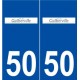 50 Guilberville logo autocollant plaque stickers ville