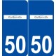 50 Guilberville logo autocollant plaque stickers ville