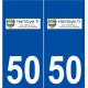 50 Hambye logo autocollant plaque stickers ville