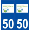 50 Isigny-le-Buat logo autocollant plaque stickers ville