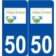 50 Isigny-le-Buat logo autocollant plaque stickers ville