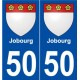 50 Jobourg blason autocollant plaque stickers ville