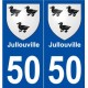 50 Jullouville blason autocollant plaque stickers ville