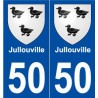 50 Jullouville blason autocollant plaque stickers ville